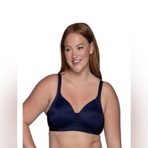 Vanity Fair beauty back full figure four-way stretch bra, 44B, navy, nwt